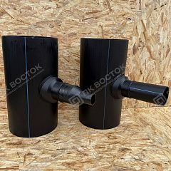 Тройник ПНД 400х110 мм SDR 13,6 с монолитным корпусом